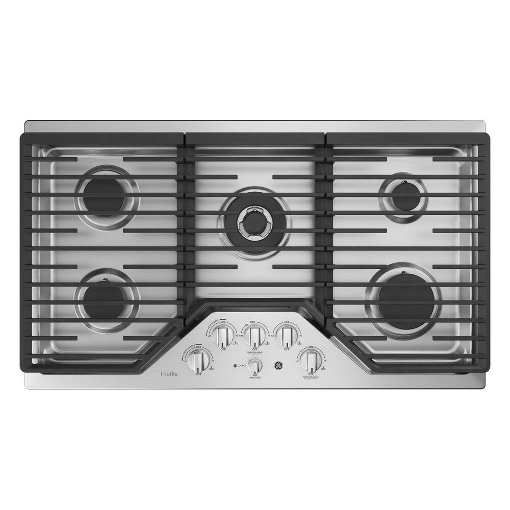GE Profile GE Profile™ 36" Built-In Tri-Ring Gas Cooktop with 5 Burners and Included Extra-