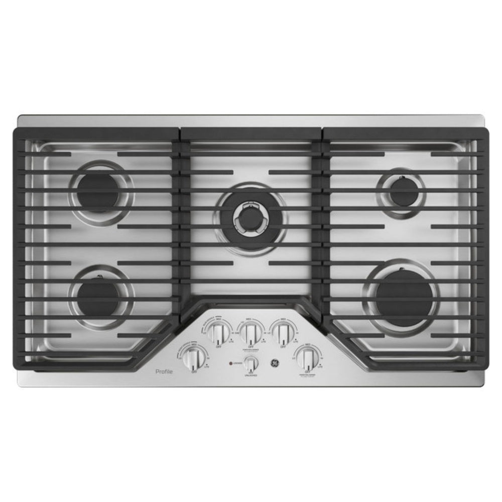 GE Profile GE Profile™ 36" Built-In Tri-Ring Gas Cooktop with 5 Burners and Included Extra-