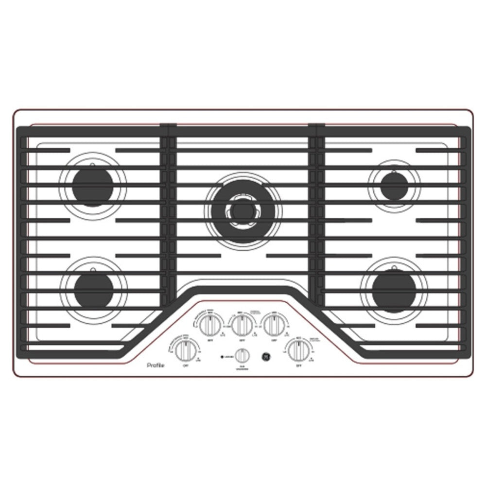 GE Profile GE Profile™ 36" Built-In Tri-Ring Gas Cooktop with 5 Burners and Included Extra-