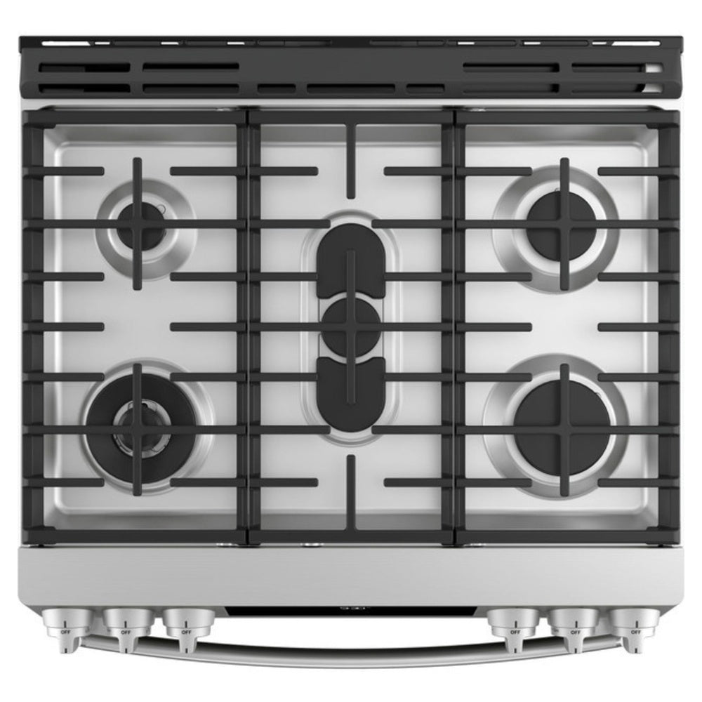 GE Profile GE Profile™ 30" Smart Slide-In Front-Control Gas Fingerprint Resistant Range wit