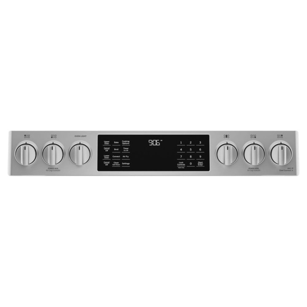 GE GE Profile™ 30" Smart Slide-In Front-Control Gas Double Oven Convection Fingerpr