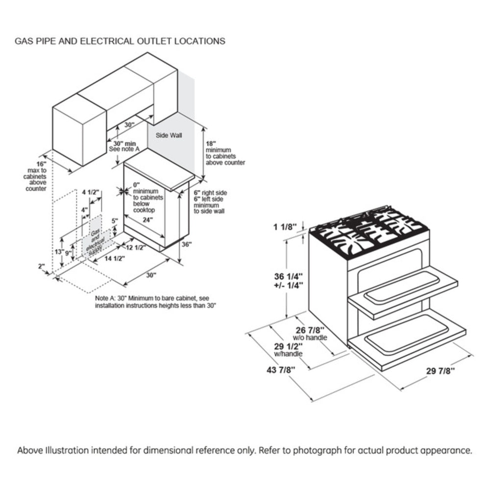 GE GE Profile™ 30" Smart Slide-In Front-Control Gas Double Oven Convection Fingerpr