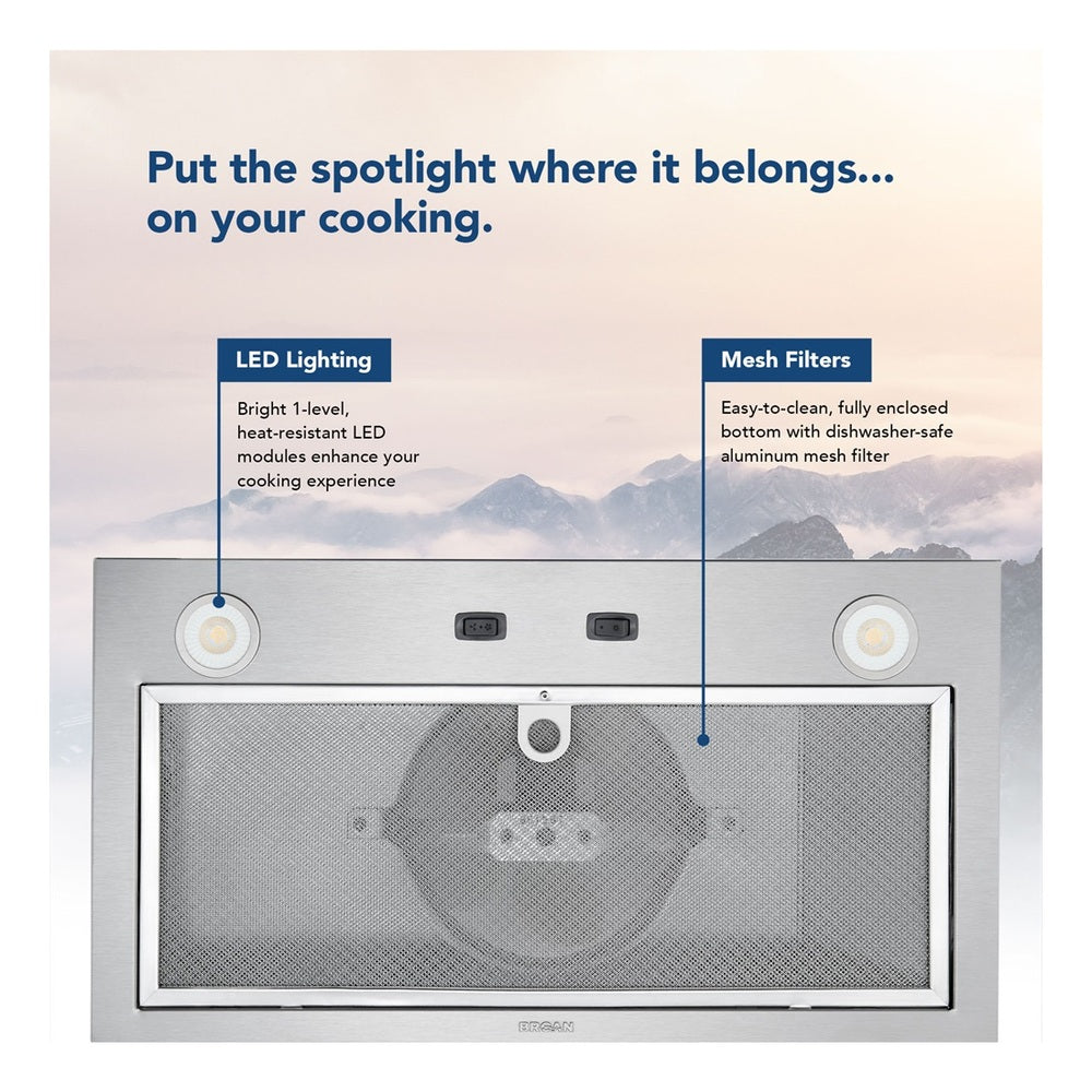 Broan Broan-NuTone 21-Inch Custom Range Hood Power Pack Insert w/ Easy Install System,