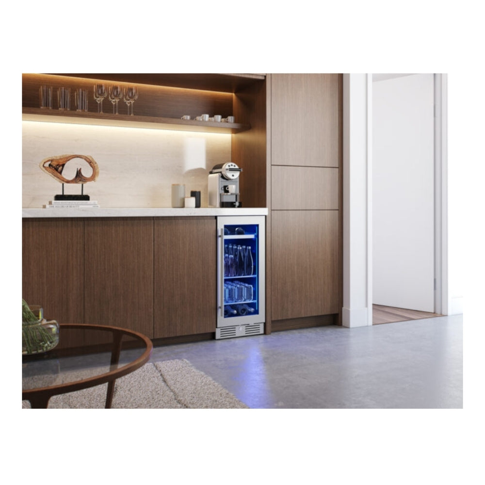 Zephyr Presrv Bev Cooler, 15in UC, SS+Gls, Rvs Door, 1Z