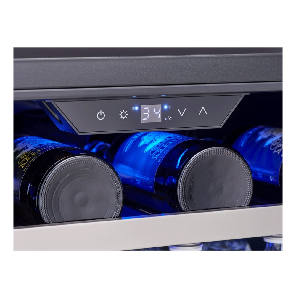 Zephyr Presrv ADA Beverage Cooler, 24in Compact, SS+Glass, Reversible Door + Lock, 1 Zo