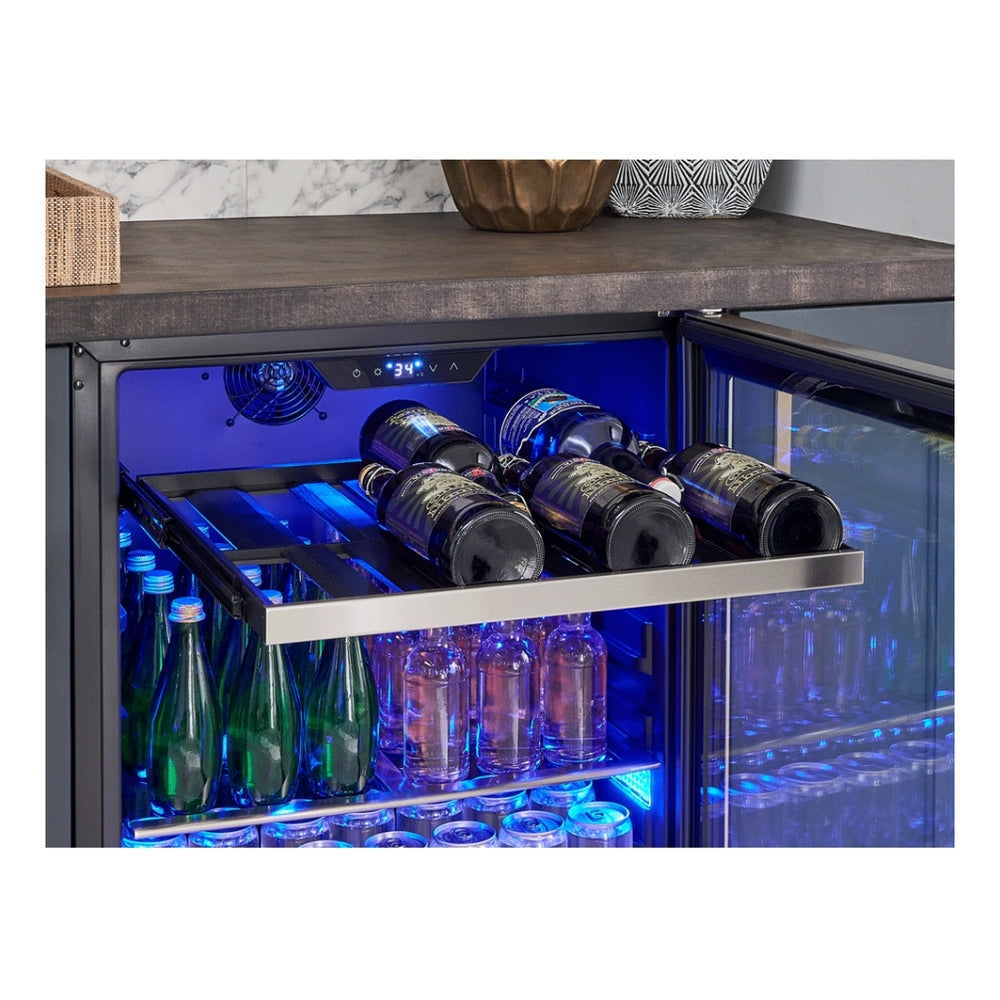 Zephyr Presrv ADA Beverage Cooler, 24in Compact, SS+Glass, Reversible Door + Lock, 1 Zo