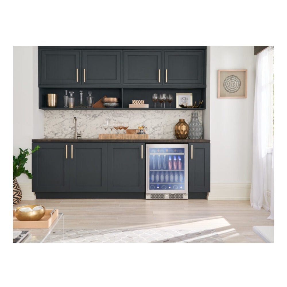 Zephyr Presrv ADA Beverage Cooler, 24in Compact, SS+Glass, Reversible Door + Lock, 1 Zo