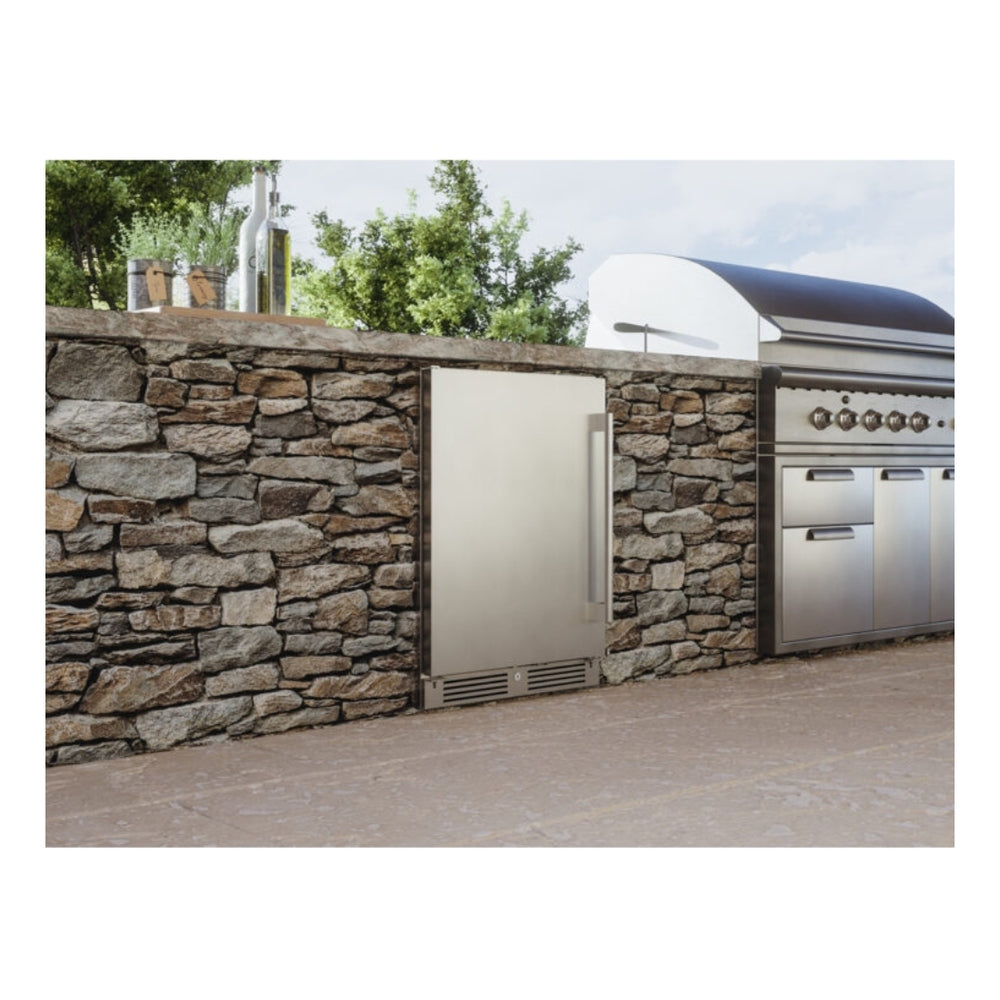 Zephyr Presrv Bev Outdoor Cooler, 24in UC, SS, Lock, 1Z