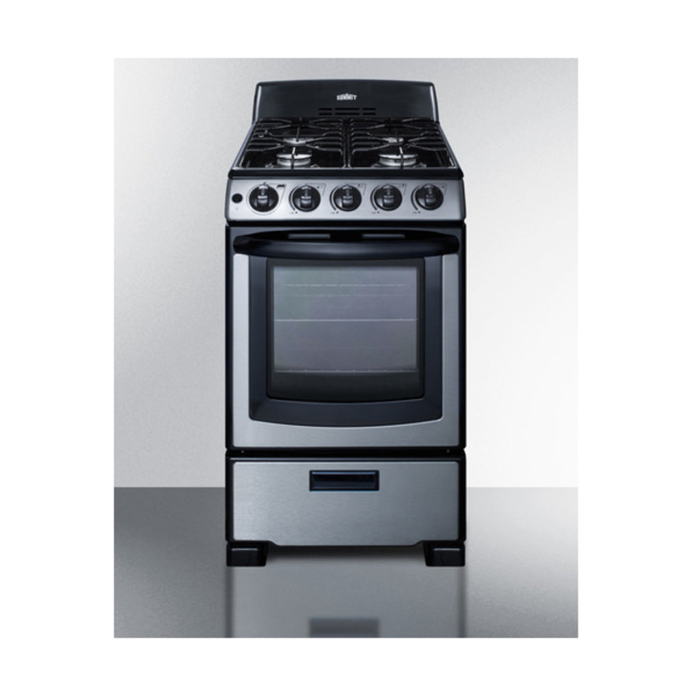 Summit 20" Wide Gas Range