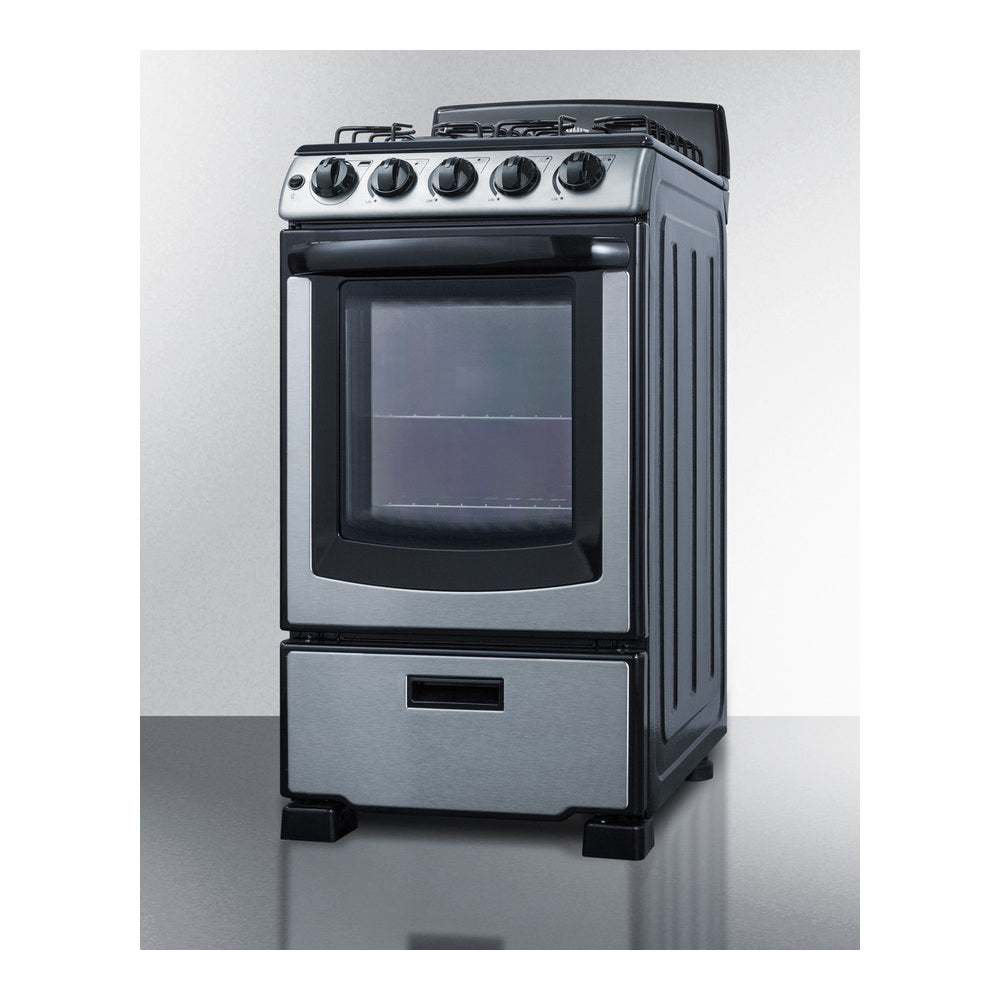 Summit 20" Wide Gas Range