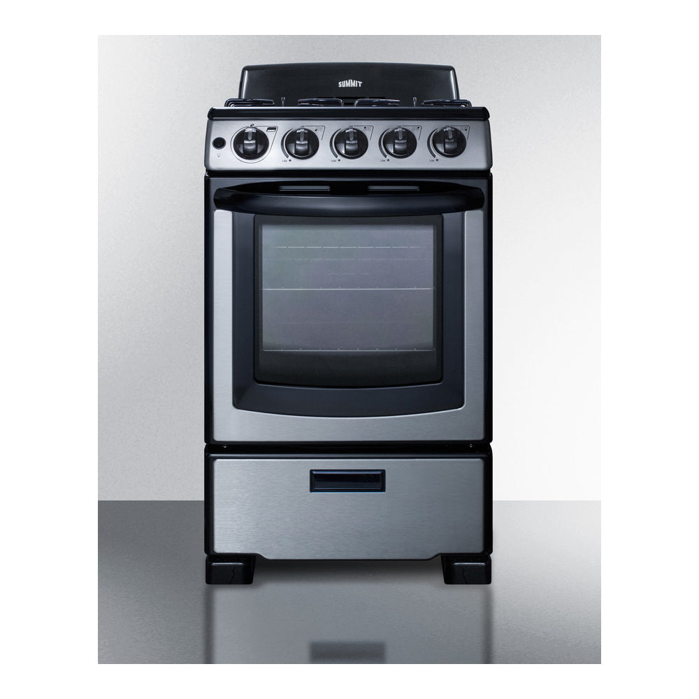 Summit 20" Wide Gas Range