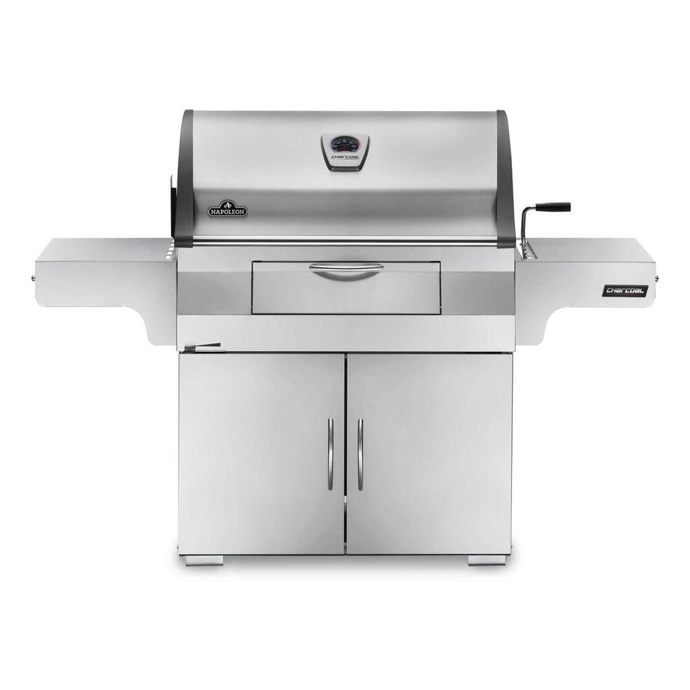 Napoleon Professional 605 Charcoal Cart Full Size Cart Grill , Charcoal, Stainless Steel
