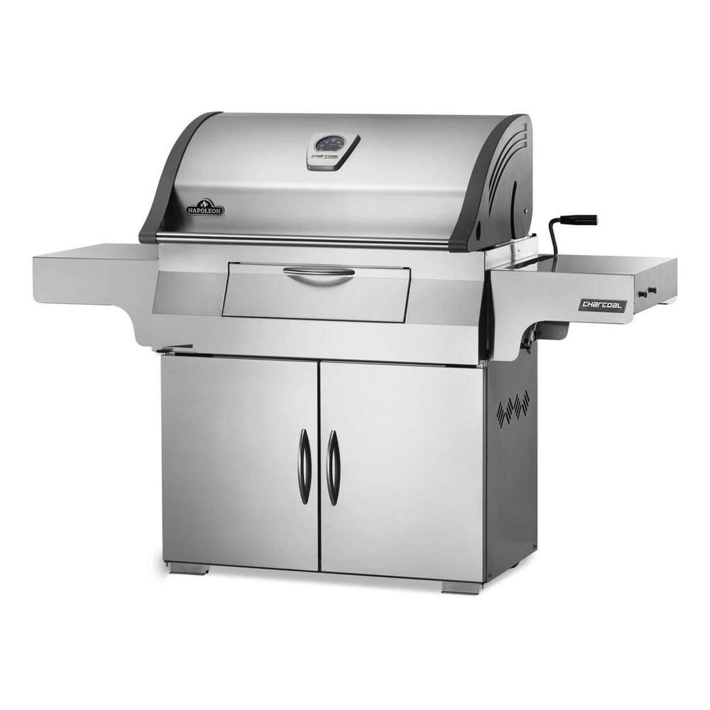Napoleon Professional 605 Charcoal Cart Full Size Cart Grill , Charcoal, Stainless Steel