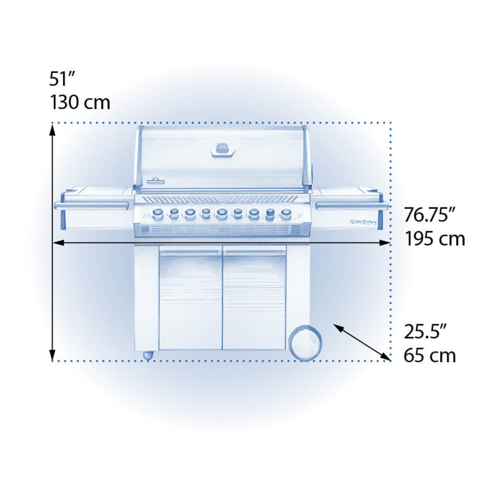 Napoleon Legacy Prestige PRO 665 RSIB with Infrared Side and Rear Burners , Propane, Stai