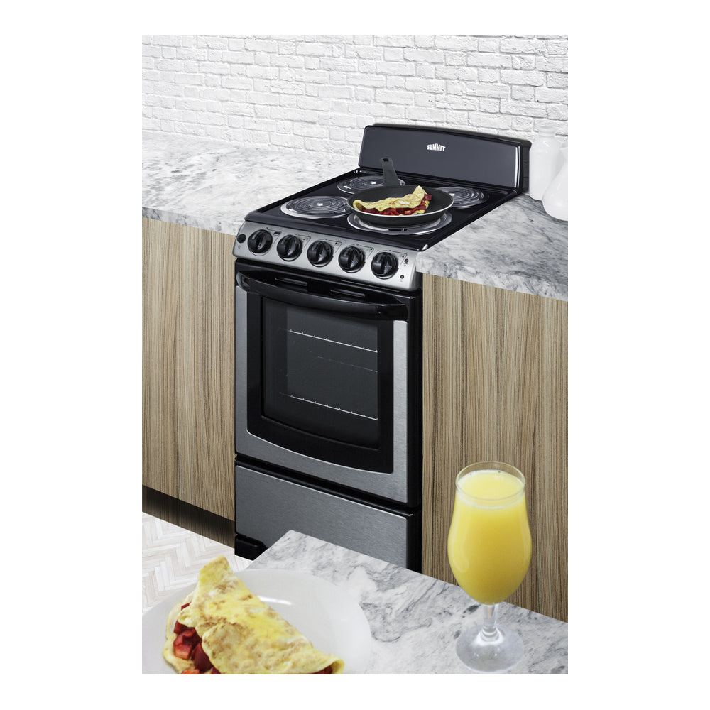 Summit 20" Wide Electric Coil Range