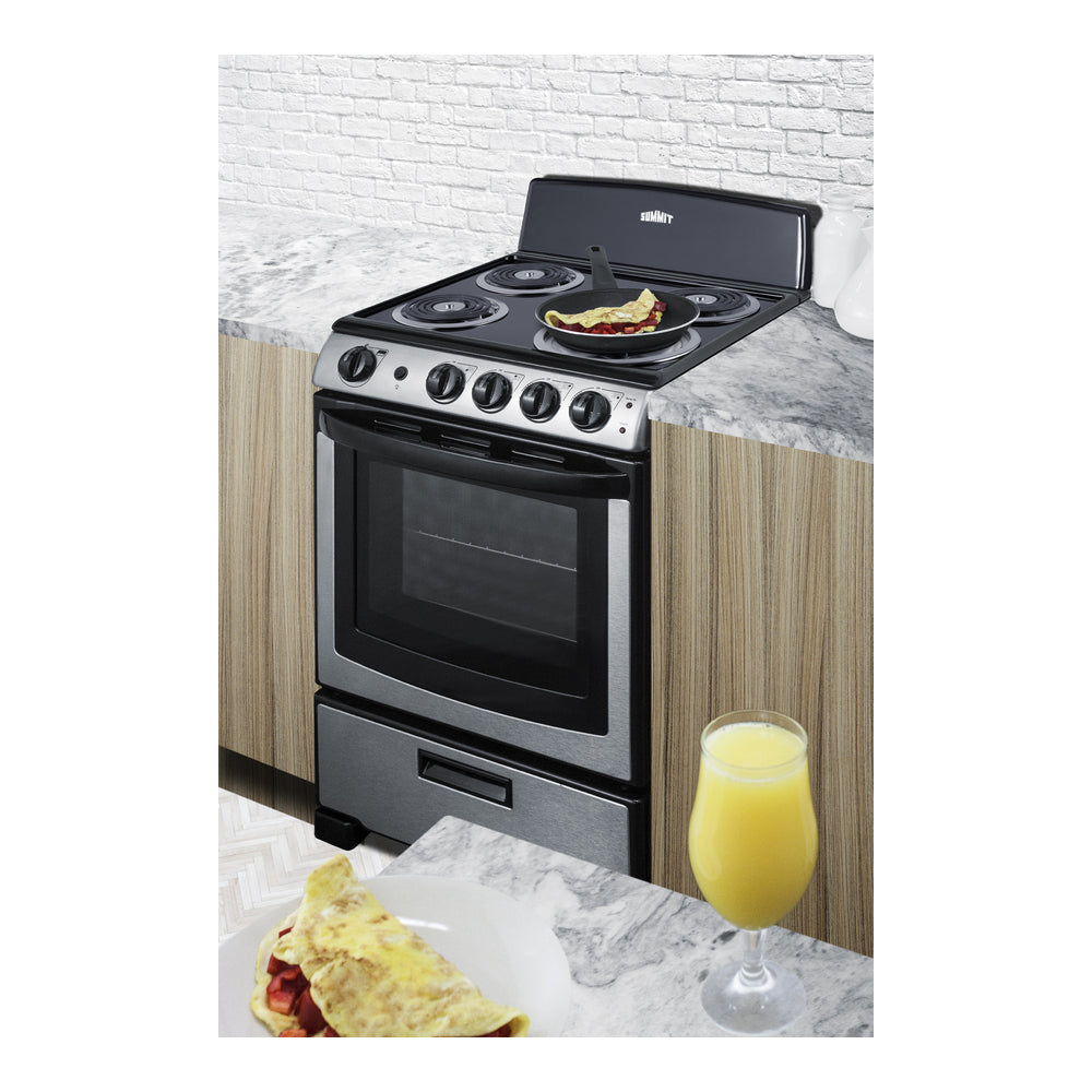 Summit 24" Wide Electric Coil Range
