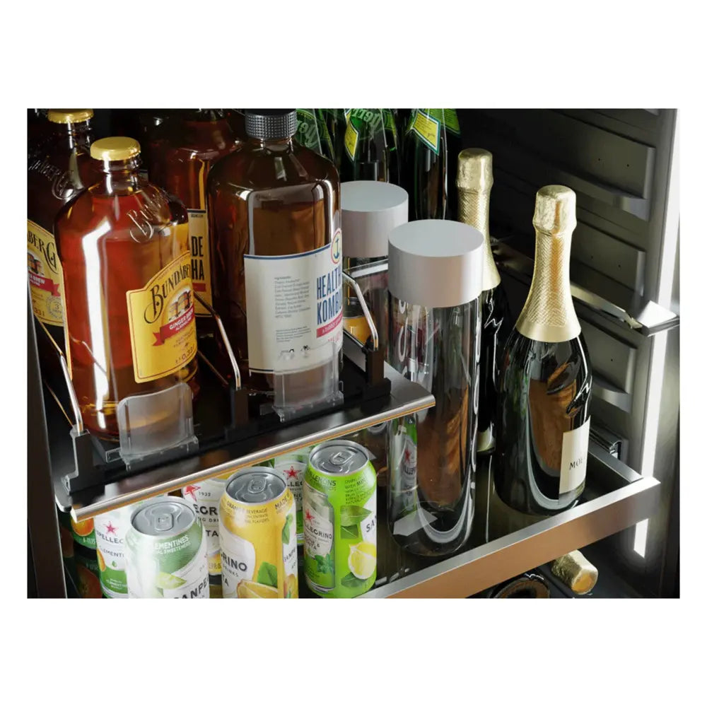 Zephyr Presrv Pro Beverage Cooler, 24in Under Cabinet, SS+Glass, Reverse Door, 1 Zone