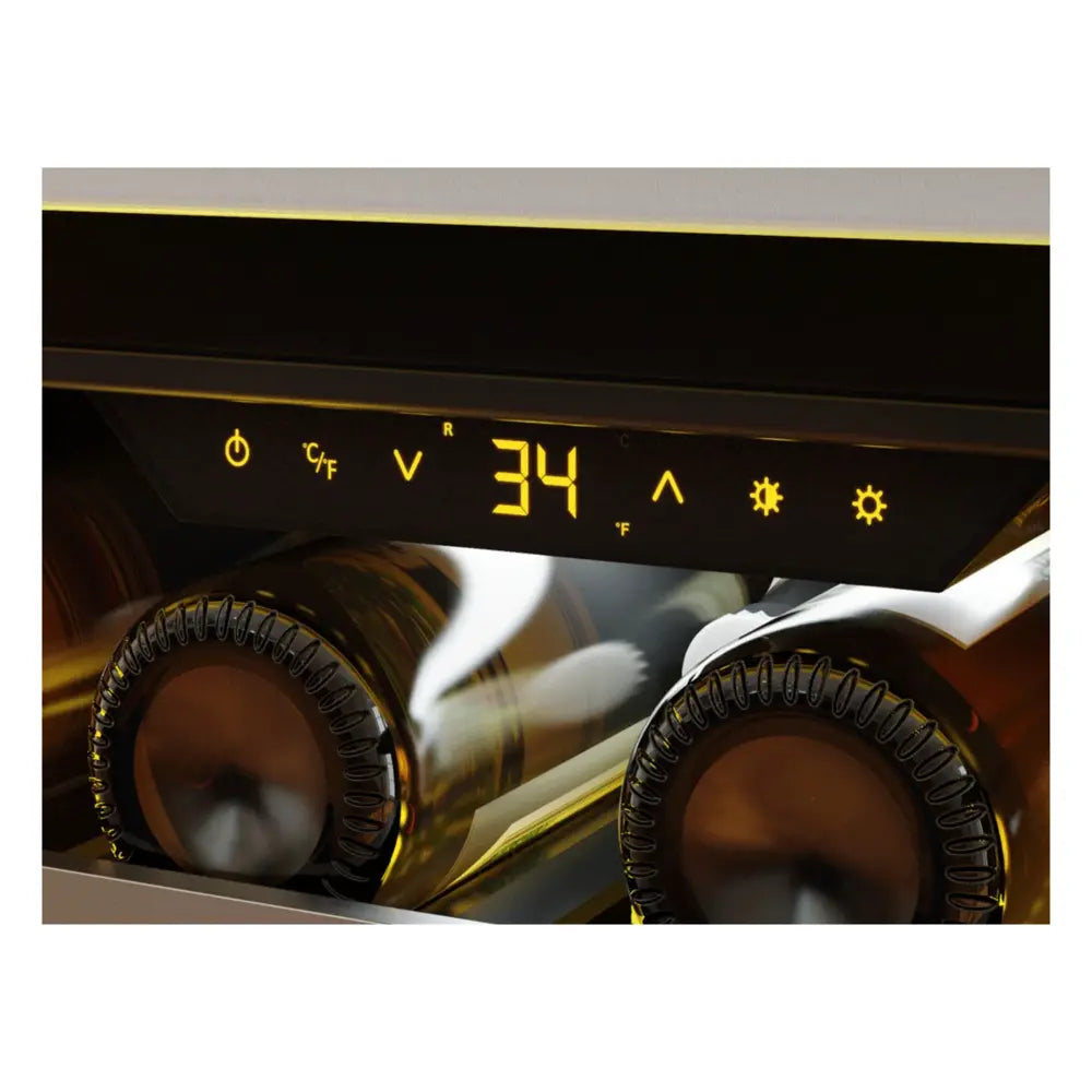 Zephyr Presrv Pro Beverage Cooler, 24in Under Cabinet, SS+Glass, Reverse Door, 1 Zone