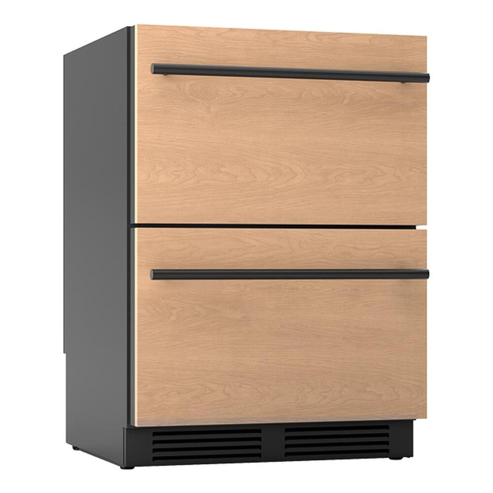 Zephyr Presrv Refrigerator Drawers, 24in Compact, Panel Ready, 2 Zone