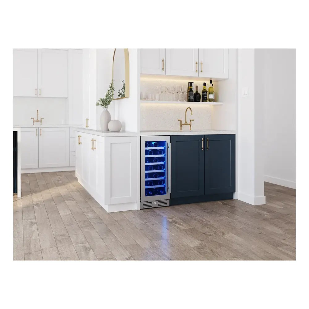 Zephyr Presrv Wine Cooler, 15in UC, SS+Gls, Rvs Door, 1Z