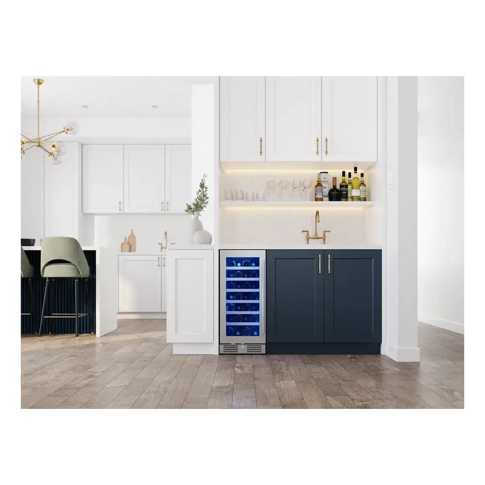 Zephyr Presrv Wine Cooler, 15in UC, SS+Gls, Rvs Door, 1Z