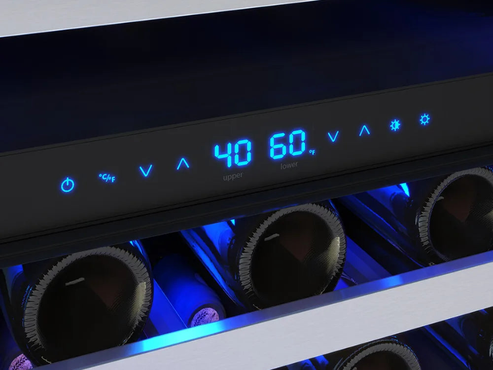 Zephyr Presrv Wine Cooler, 24in UC, SS+Gls, Rvs Door, 2Z