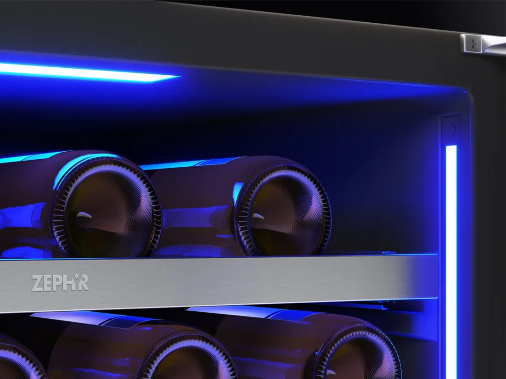 Zephyr Presrv Wine Cooler, 24in UC, SS+Gls, Rvs Door, 2Z