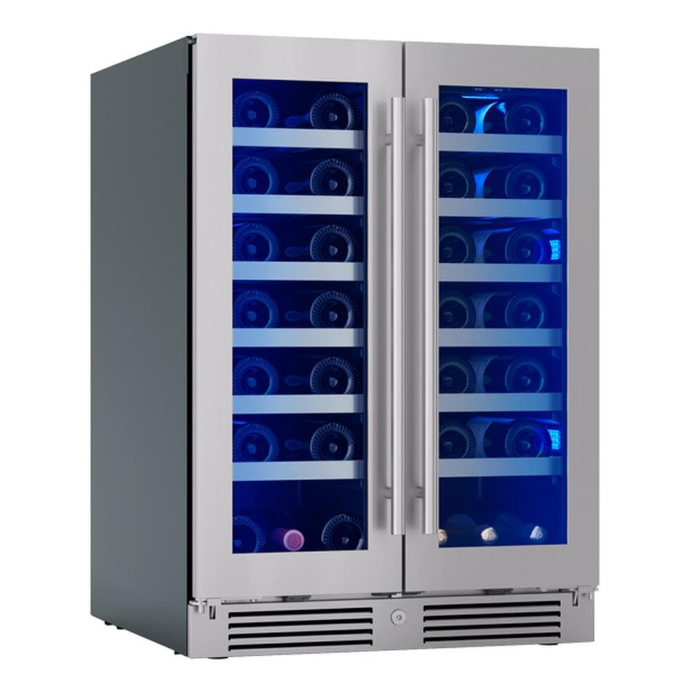 Zephyr Presrv Wine Cooler, 24in UC, SS+Gls, Fr Door, 2Z