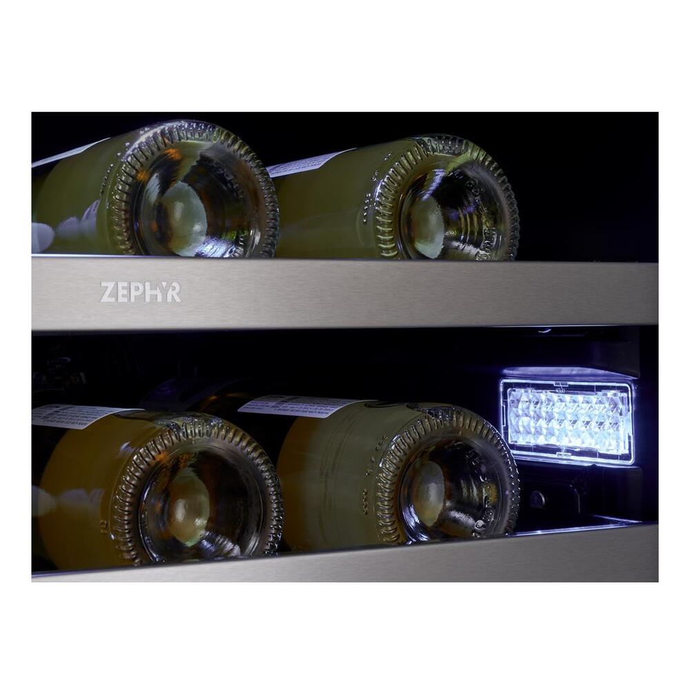 Zephyr Presrv Wine Cooler, 24in UC, SS+Gls, Fr Door, 2Z