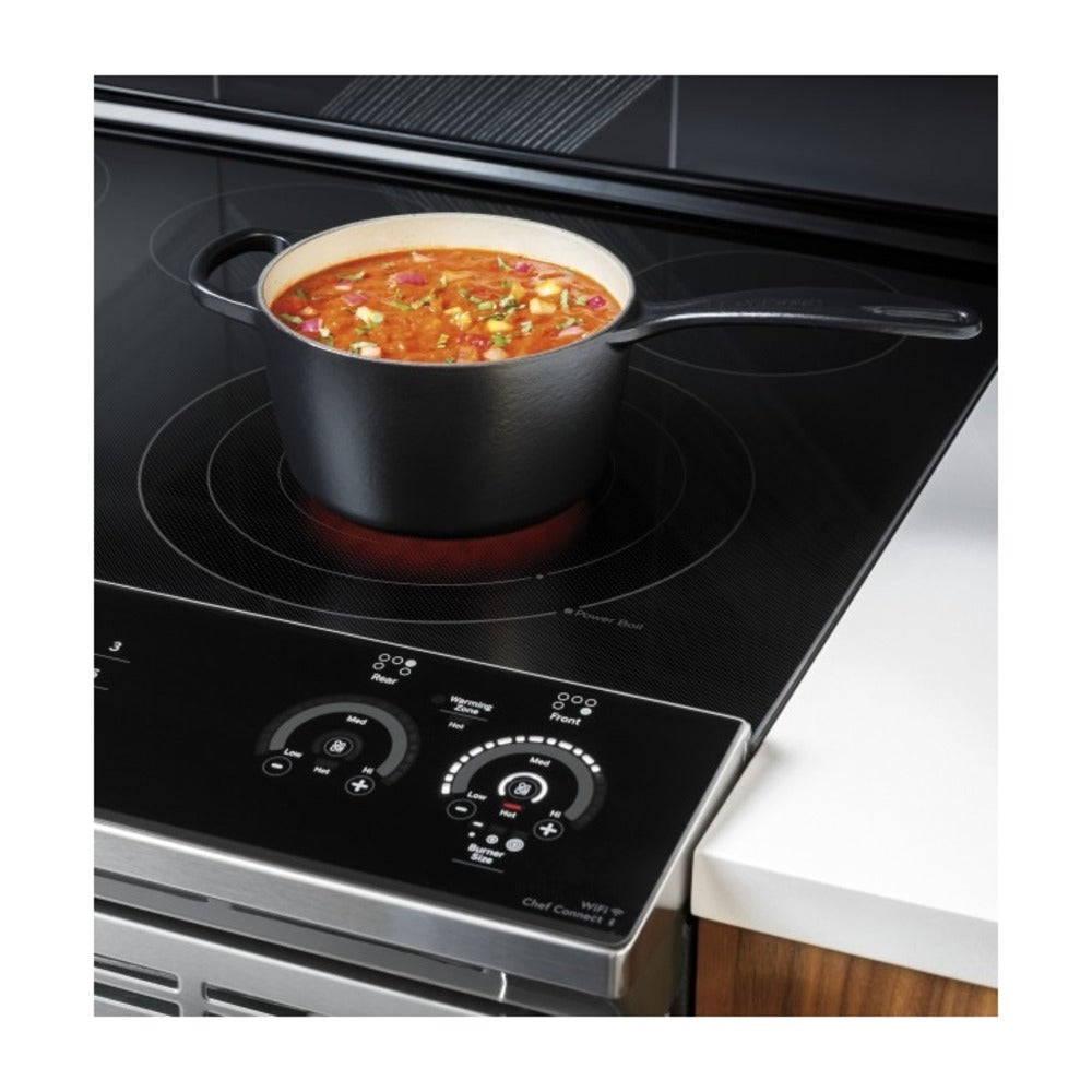 GE Profile GE Profile™ 30" Smart Slide-In Electric Double Oven Convection Fingerprint Resis