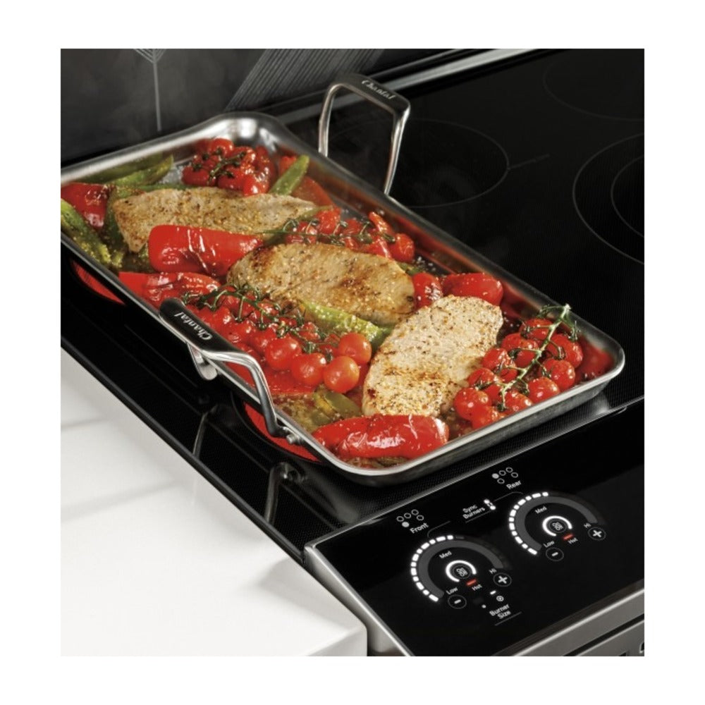 GE Profile GE Profile™ 30" Smart Slide-In Electric Double Oven Convection Fingerprint Resis