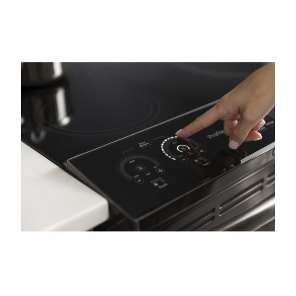 GE Profile GE Profile™ 30" Smart Slide-In Electric Double Oven Convection Fingerprint Resis