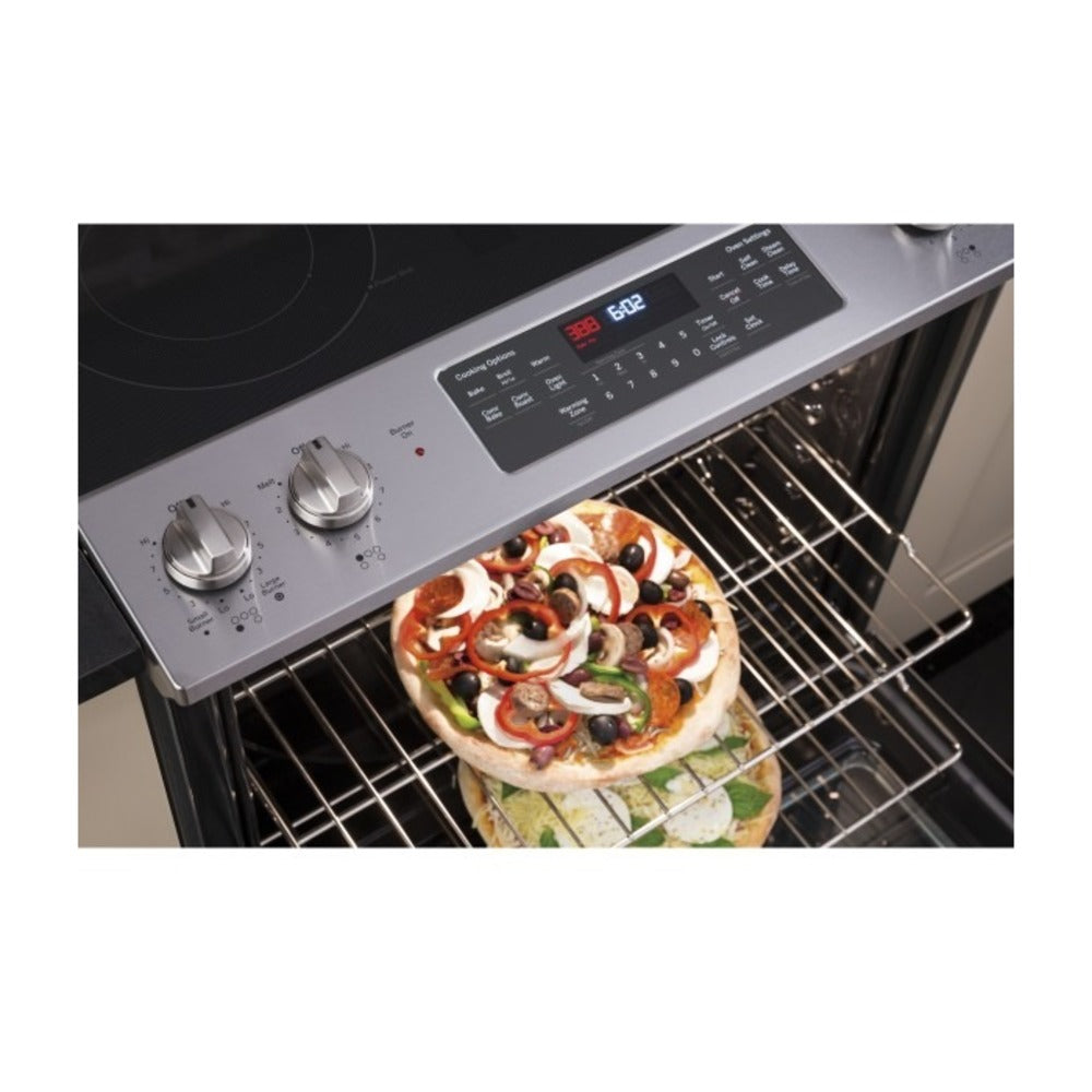 GE Profile GE Profile™ 30" Smart Slide-In Electric Double Oven Convection Fingerprint Resis