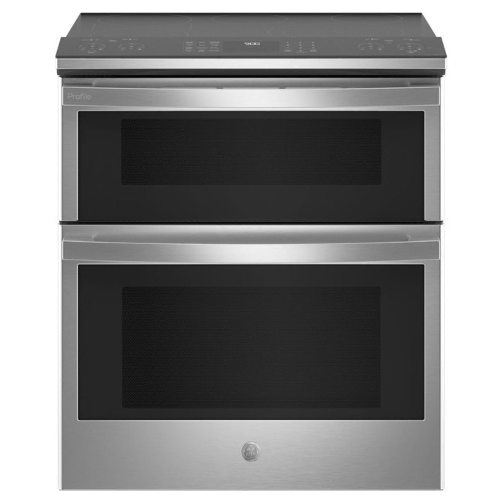 GE Profile GE Profile™ 30" Smart Slide-In Electric Double Oven Convection Fingerprint Resis