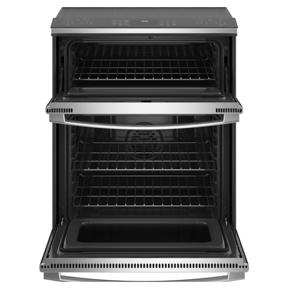 GE Profile GE Profile™ 30" Smart Slide-In Electric Double Oven Convection Fingerprint Resis