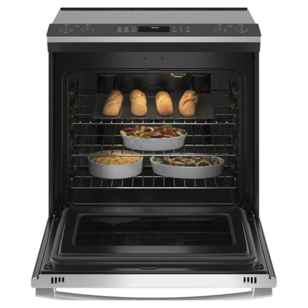 GE Profile GE Profile™ 30" Smart Slide-In Electric Convection Fingerprint Resistant Range w