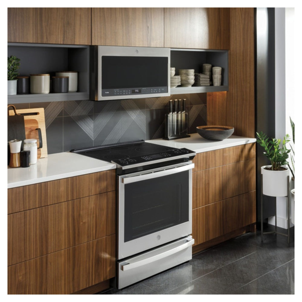 GE Profile GE Profile™ 30" Smart Slide-In Electric Convection Fingerprint Resistant Range w