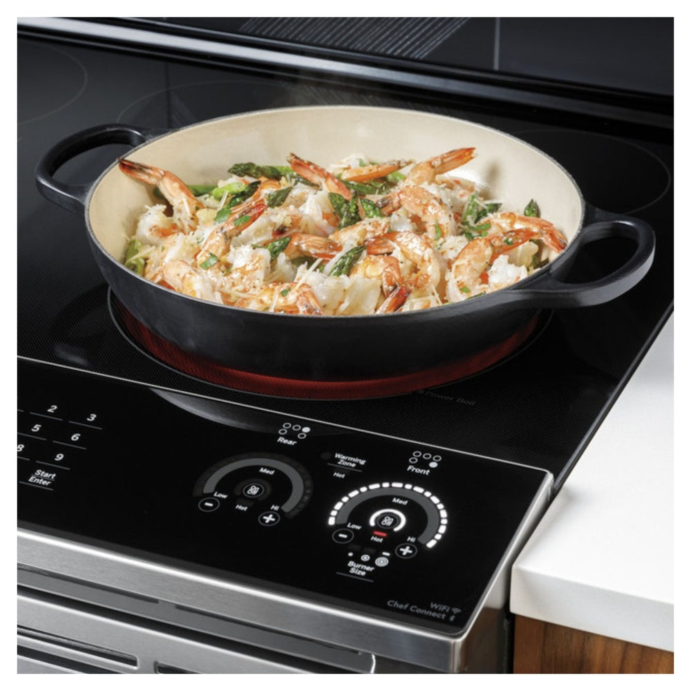 GE Profile GE Profile™ 30" Smart Slide-In Electric Convection Fingerprint Resistant Range w