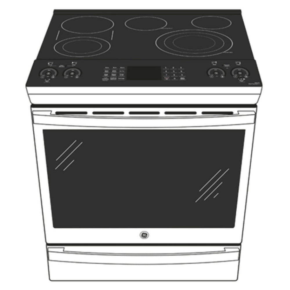 GE Profile GE Profile™ 30" Smart Slide-In Electric Convection Fingerprint Resistant Range w