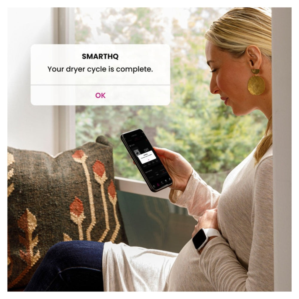 GE Profile GE Profile™ ENERGY STAR® 7.4 cu. ft. Capacity Smart aluminized alloy drum Gas Dr