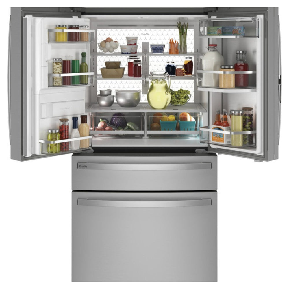 GE Profile GE Profile™ ENERGY STAR® 27.9 Cu. Ft. Smart Fingerprint Resistant 4-Door French-