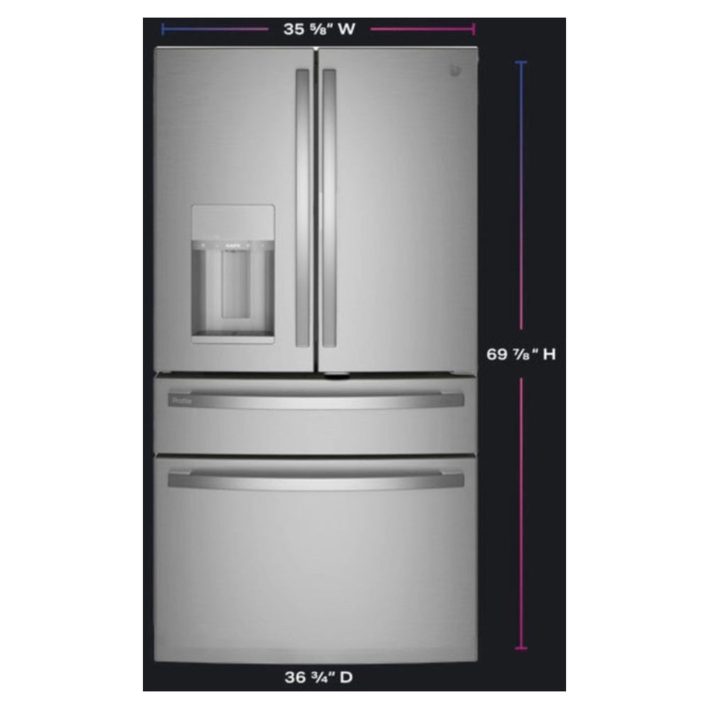 GE Profile GE Profile™ ENERGY STAR® 27.9 Cu. Ft. Smart Fingerprint Resistant 4-Door French-