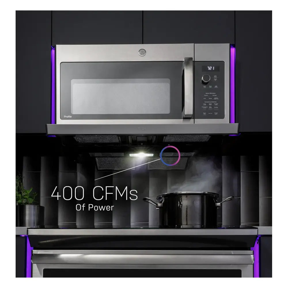 GE Profile GE Profile™ 2.2 Cu. Ft. Over-the-Range Sensor Microwave Oven with Extendable Sli