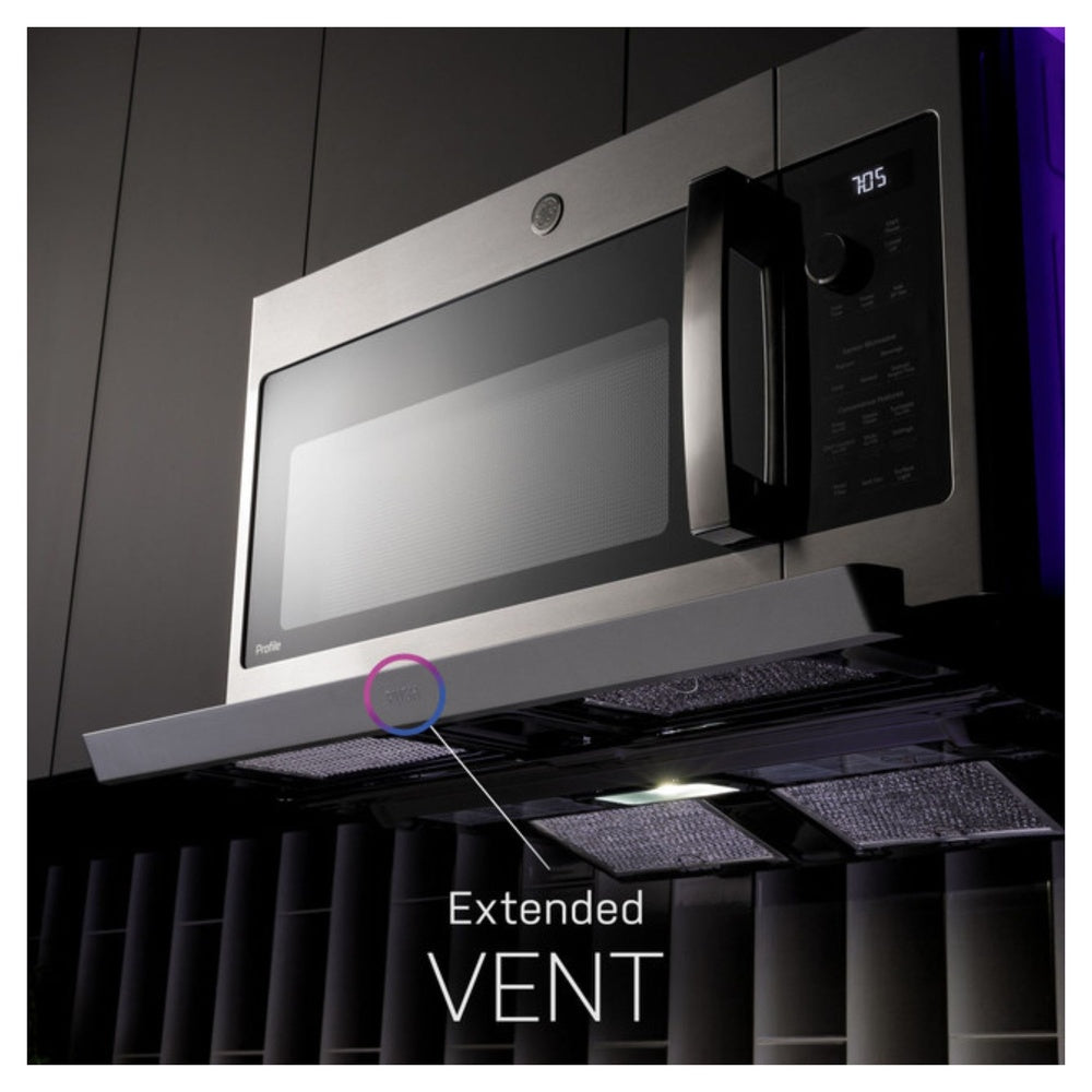 GE Profile GE Profile™ 2.2 Cu. Ft. Over-the-Range Sensor Microwave Oven with Extendable Sli