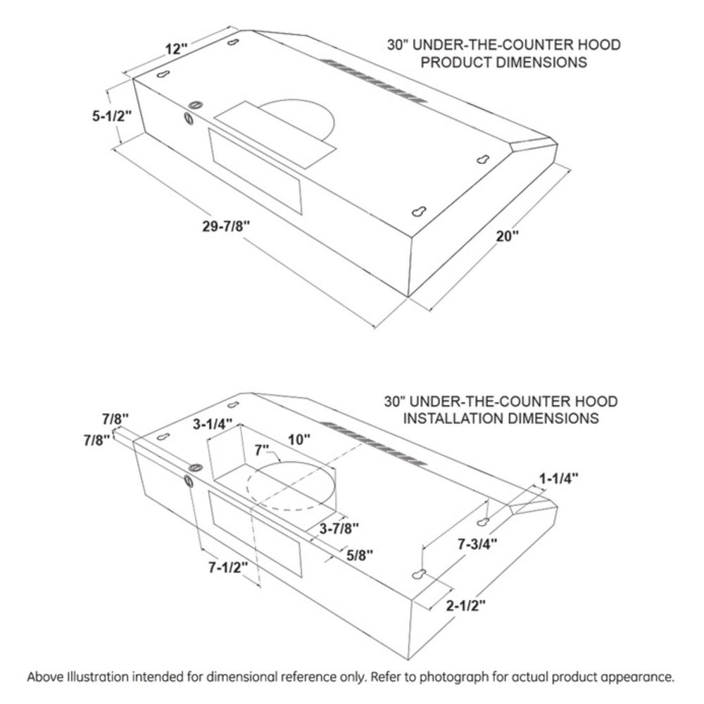 GE Profile GE Profile™ 30" Under The Cabinet Hood