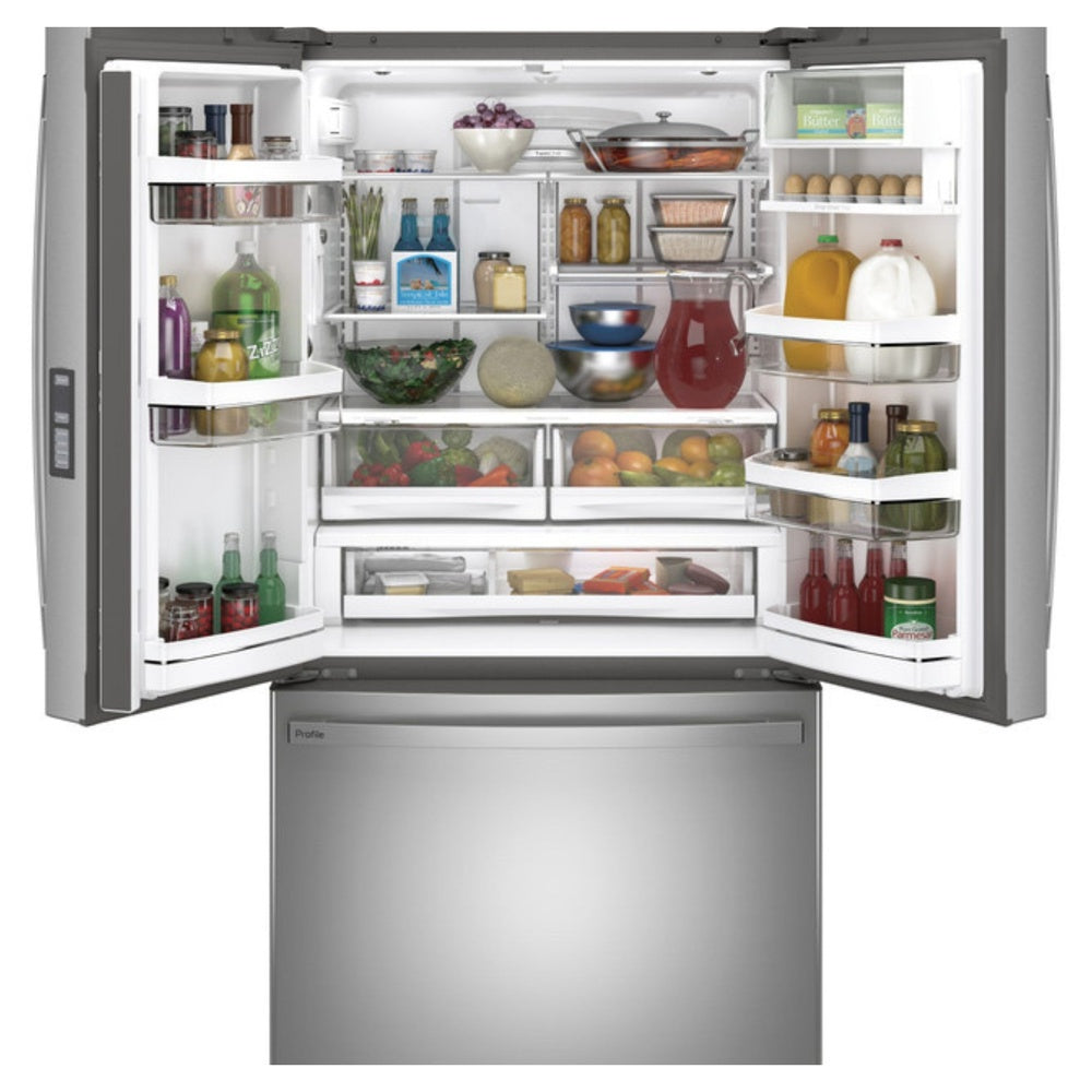 GE Profile GE Profile™ ENERGY STAR® 23.1 Cu. Ft. Counter-Depth Fingerprint Resistant French