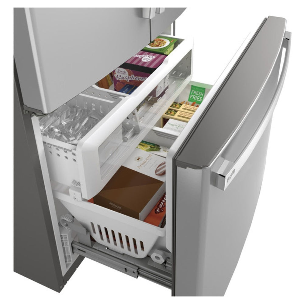 GE Profile GE Profile™ ENERGY STAR® 23.1 Cu. Ft. Counter-Depth Fingerprint Resistant French