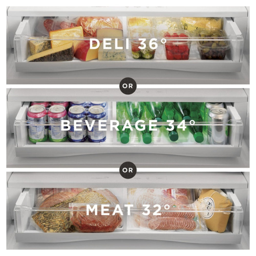 GE Profile GE Profile™ ENERGY STAR® 23.1 Cu. Ft. Counter-Depth Fingerprint Resistant French