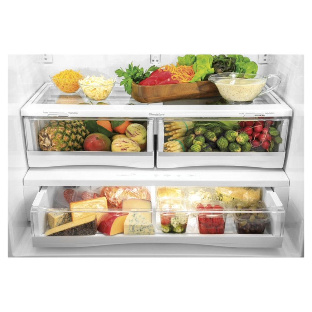 GE Profile GE Profile™ ENERGY STAR® 23.1 Cu. Ft. Counter-Depth Fingerprint Resistant French