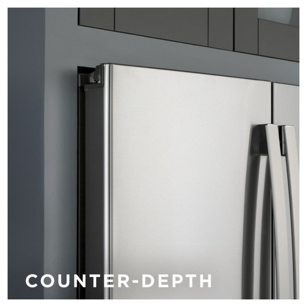 GE Profile GE Profile™ ENERGY STAR® 23.1 Cu. Ft. Counter-Depth Fingerprint Resistant French